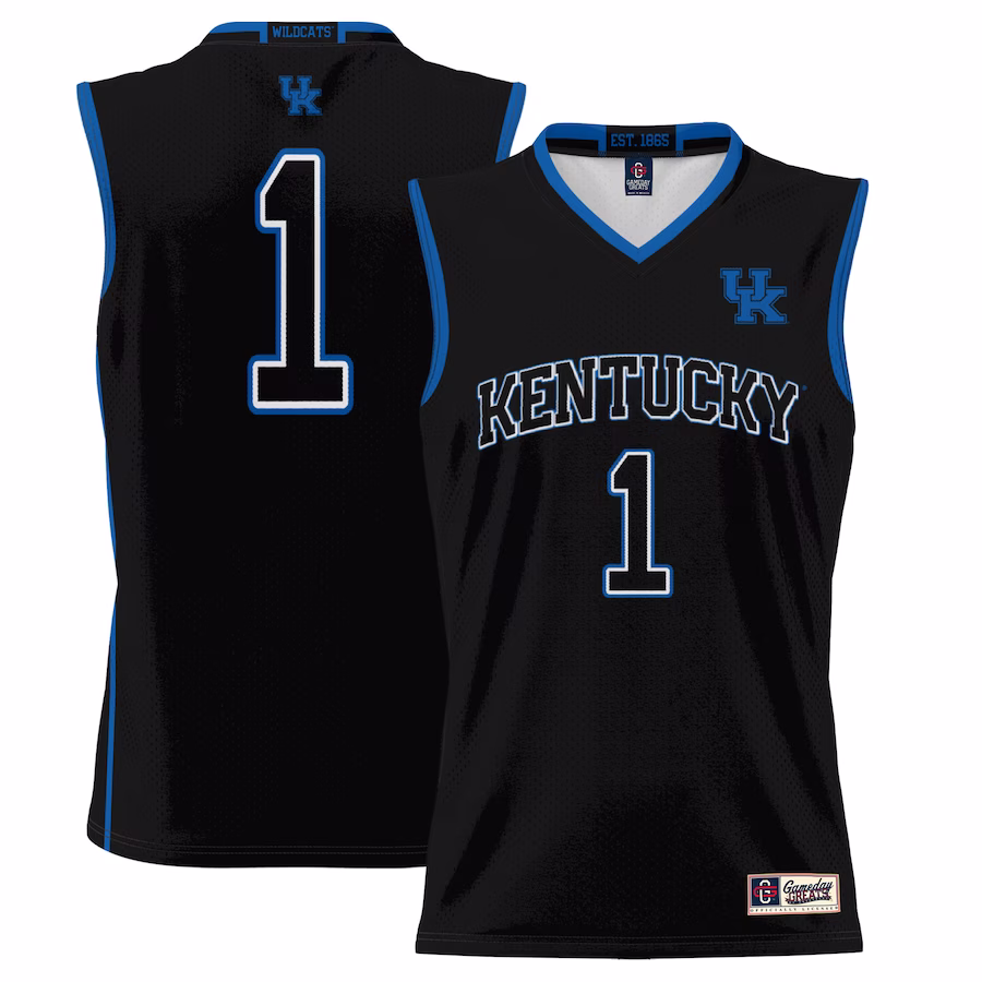 #1 Kentucky Wildcats GameDay Greats Youth Lightweight Basketball Jersey - Black