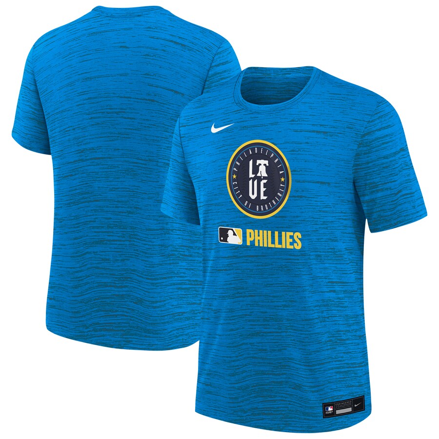 Youth Philadelphia Phillies Nike Aqua Authentic Collection City Connect Velocity Performance T-Shirt
