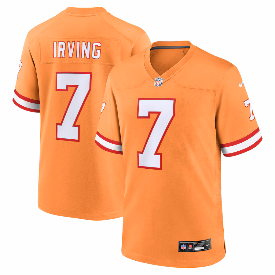 Men's Tampa Bay Buccaneers Bucky Irving Nike Orange Alternate Game Jersey
