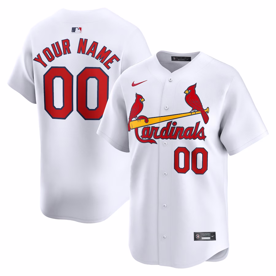 Men's St. Louis Cardinals Nike White Home Limited Custom Jersey