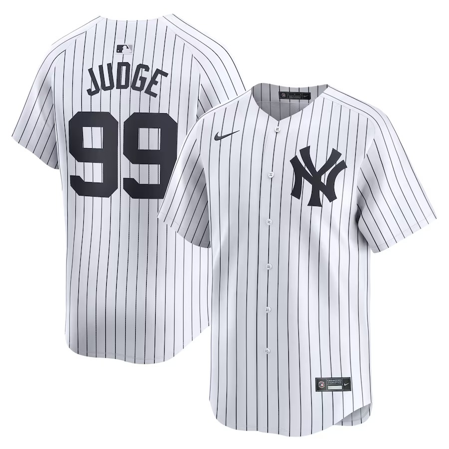 Youth New York Yankees Aaron Judge Nike White Home Limited Player Jersey