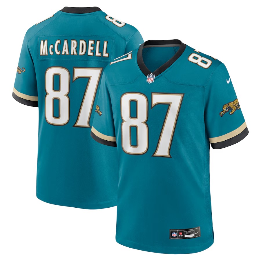 Men's Jacksonville Jaguars Keenan McCardell Nike Teal Prowler Throwback Retired Player Game Jersey