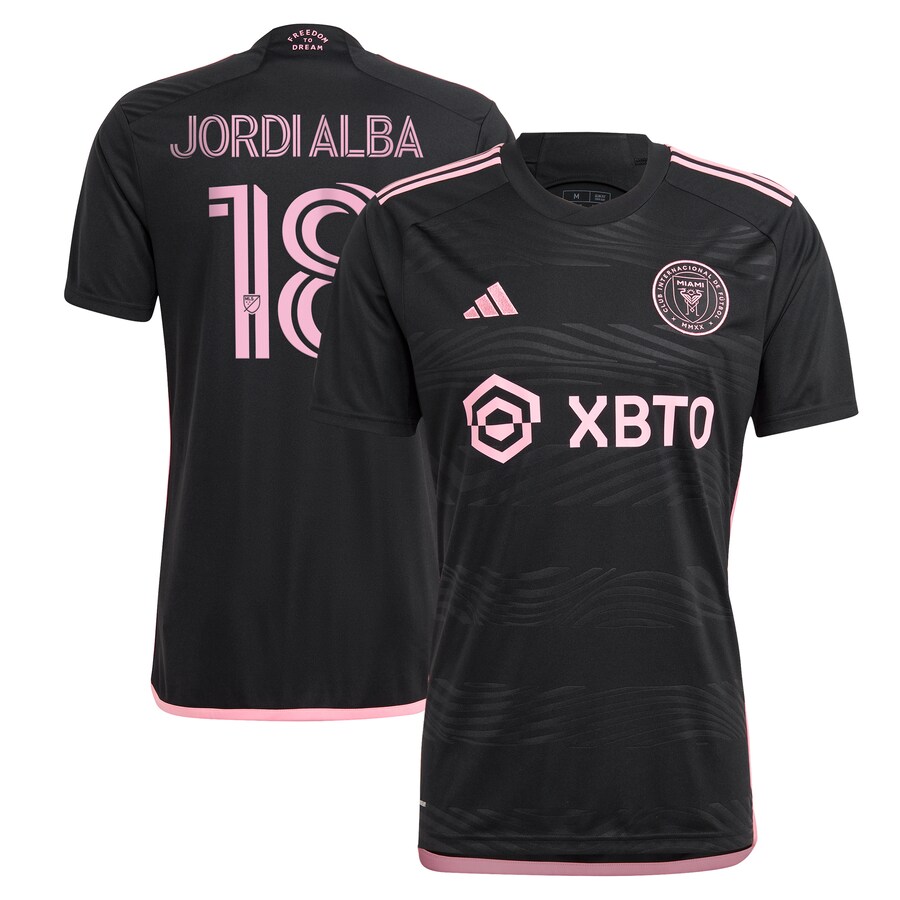 Men's Inter Miami CF Jordi Alba Ramos adidas Black 2023 La Noche Replica Player Jersey