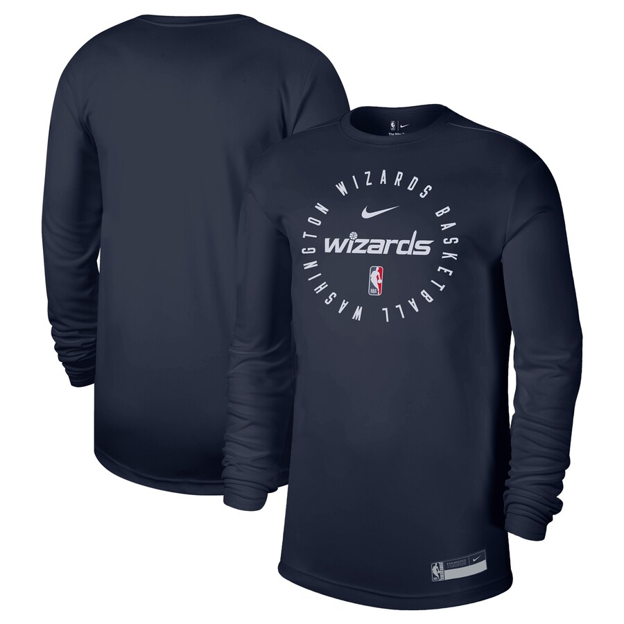 Men's Washington Wizards Nike Navy 2024/25 Legend On-Court Practice Long Sleeve T-Shirt