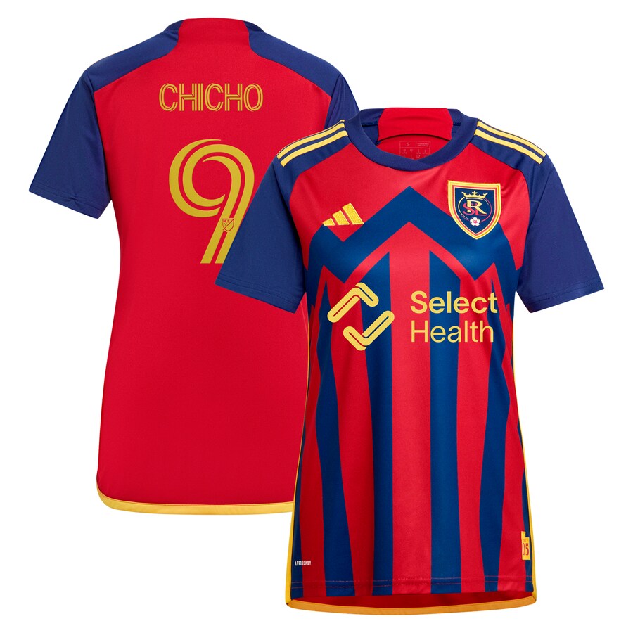 Women's Real Salt Lake Cristian Arango adidas Red 2024 Peak Utah Replica Player Jersey