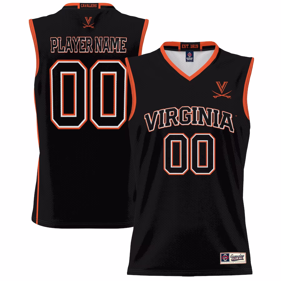 Virginia Cavaliers NIL Pick-A-Player Lightweight Basketball Jersey - Black