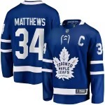 Men's Toronto Maple Leafs Auston Matthews Fanatics Blue Captain Patch Home Breakaway Player Jersey