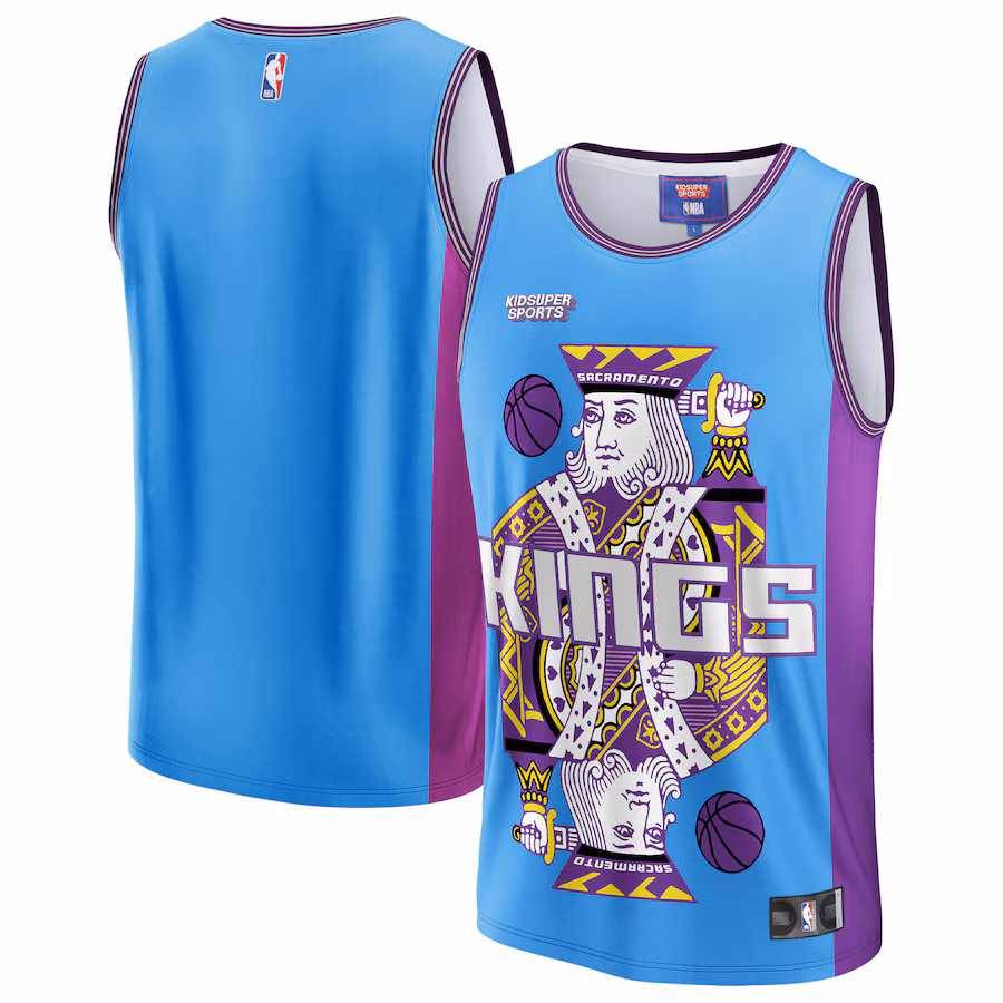 Unisex Sacramento Kings NBA & KidSuper Studios by Fanatics Blue Hometown Jersey