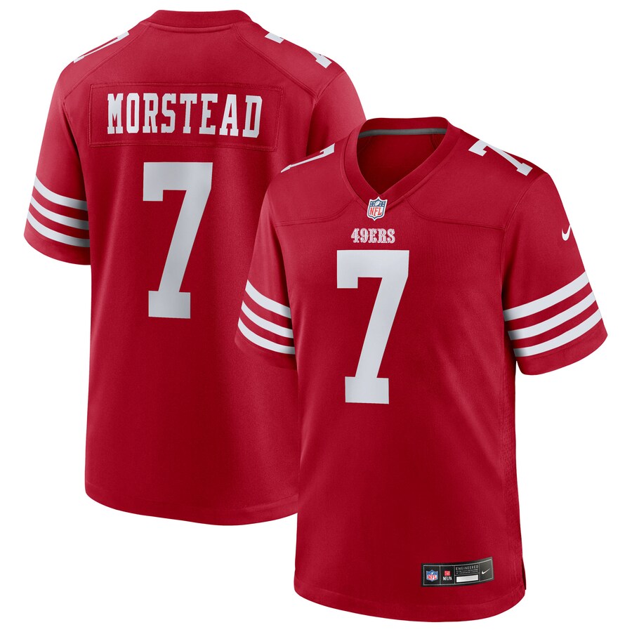 Men's San Francisco 49ers Thomas Morstead Nike Scarlet Team Game Jersey