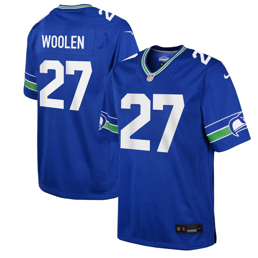 Youth Seattle Seahawks Tariq Woolen Nike Royal Alternate Player Game Jersey