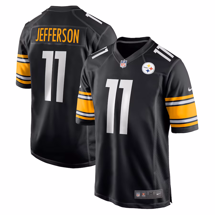 Men's Pittsburgh Steelers Van Jefferson Nike Black Game Jersey