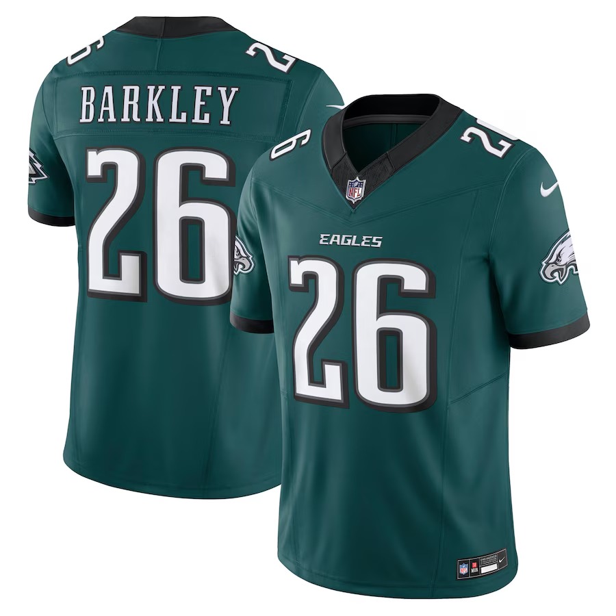 Men's Philadelphia Eagles Saquon Barkley Nike Midnight Green Vapor F.U.S.E. Limited Jersey