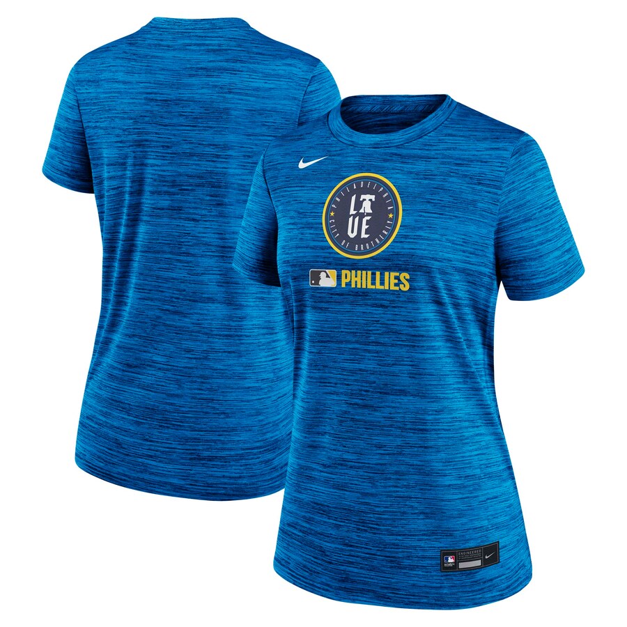 Women's Philadelphia Phillies Nike Royal Authentic Collection City Connect Velocity Performance T-Shirt