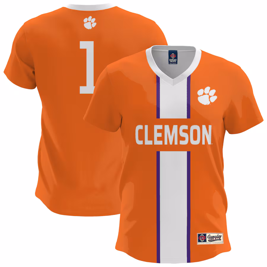Men's GameDay Greats  Orange Clemson Tigers Lightweight Soccer Fashion Jersey