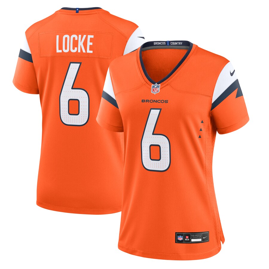 Women's Denver Broncos P.J. Locke Nike Orange Team Game Jersey