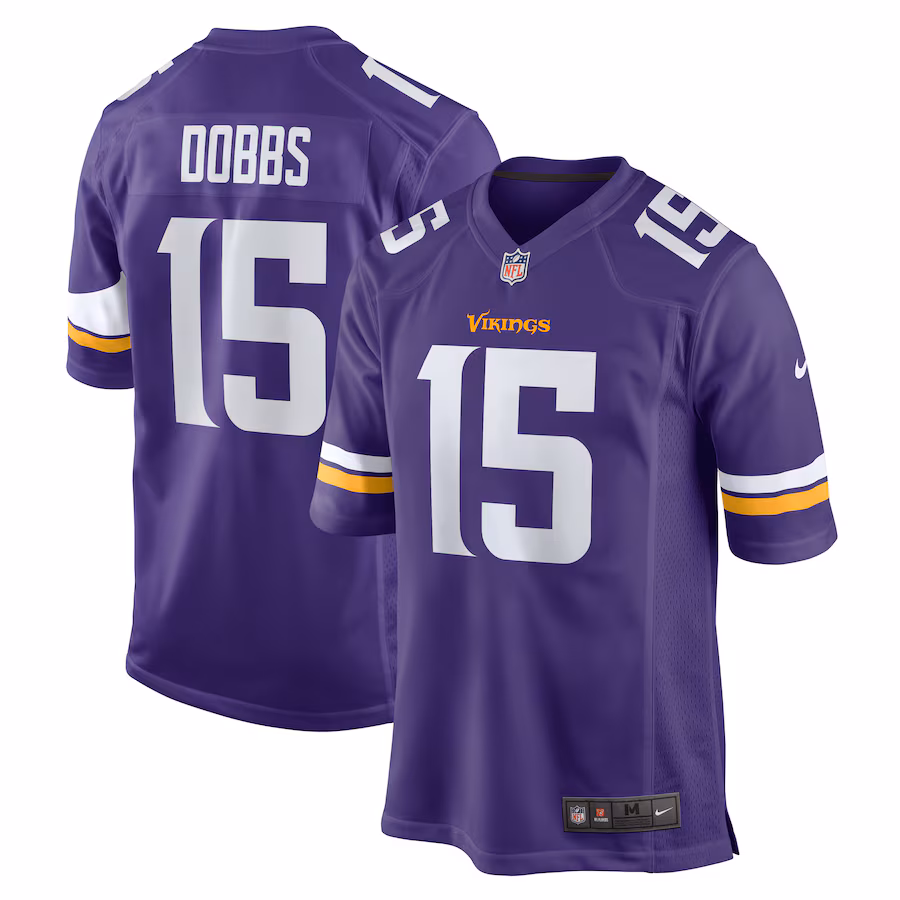 Men's Minnesota Vikings Joshua Dobbs Nike  Purple  Game Jersey