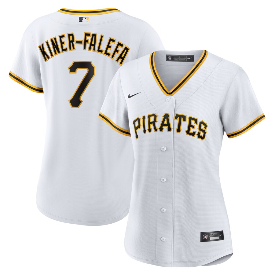Women's Pittsburgh Pirates Isiah Kiner-Falefa Nike White Home Replica Jersey