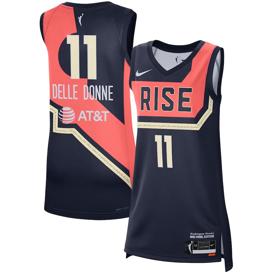 Women's Washington Mystics Elena Delle Donne Nike Navy 2021 Rebel Edition Victory Player Jersey