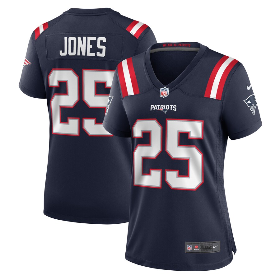 Women's New England Patriots Marcus Jones Nike Navy Game Jersey