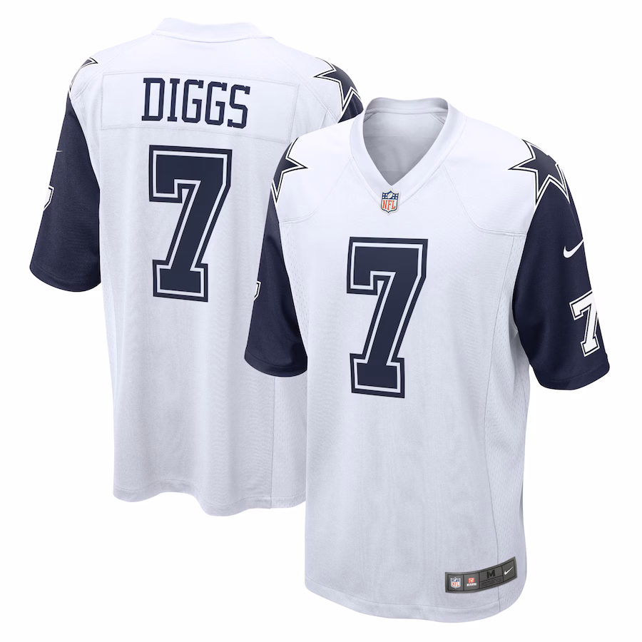Men's Dallas Cowboys Trevon Diggs Nike White Alternate Game Jersey