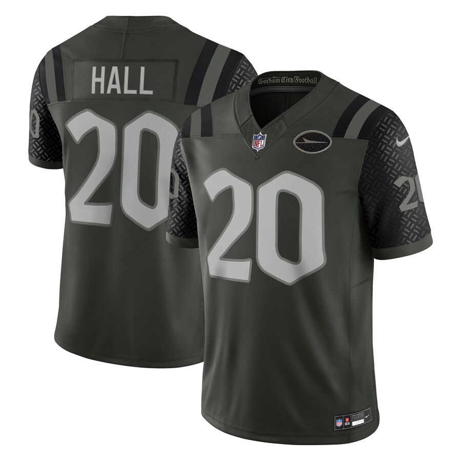 Men's New York Jets Breece Hall Nike Gotham Green 2025 Rivalries Collection Limited Jersey