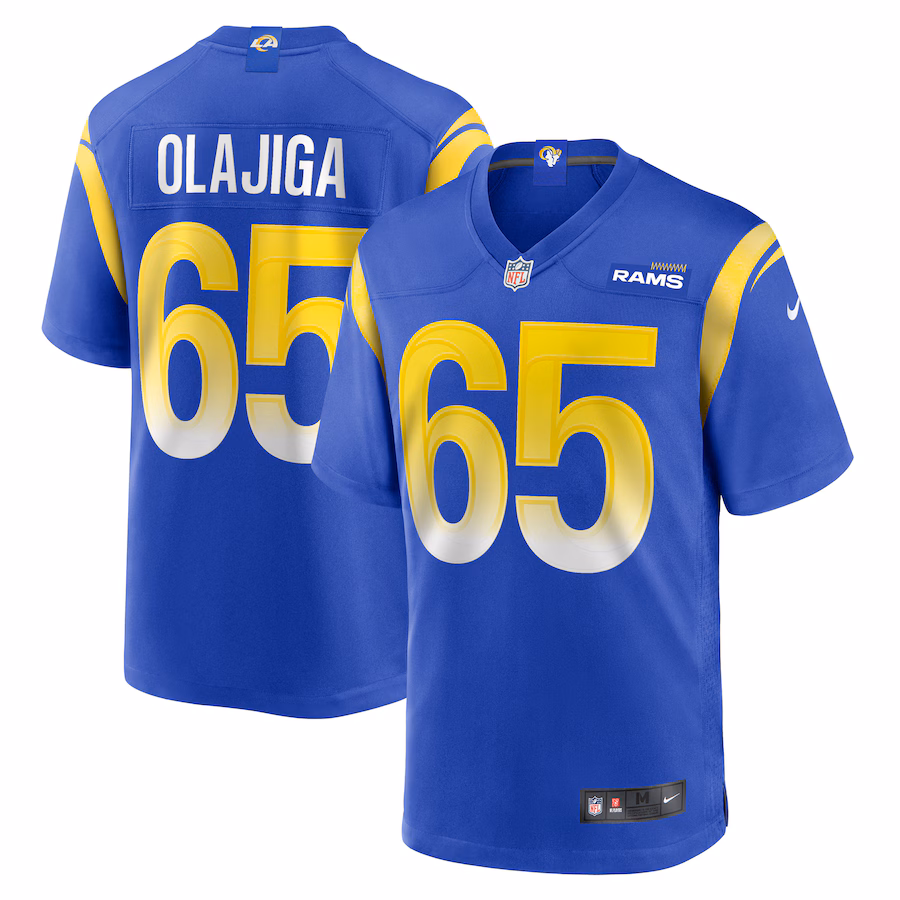Men's Los Angeles Rams David Olajiga Nike  Royal Game Jersey