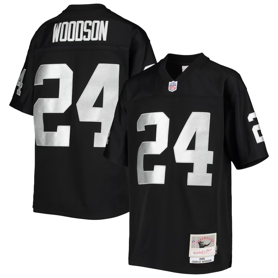 Youth Las Vegas Raiders Charles Woodson Mitchell & Ness Black 1998 Legacy Retired Player Jersey
