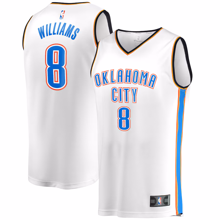 Men's Oklahoma City Thunder Jalen Williams Fanatics White Fast Break Player Jersey - Association Edition