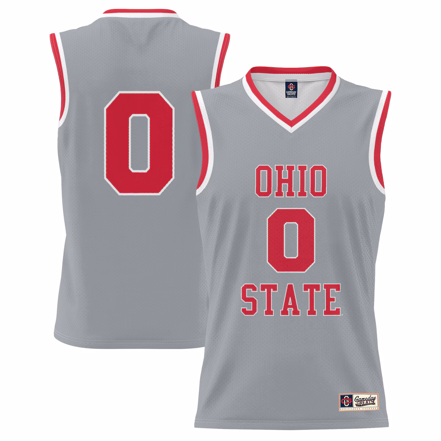 Unisex GameDay Greats #0 Gray Ohio State Buckeyes Lightweight Men's Basketball Fashion Jersey