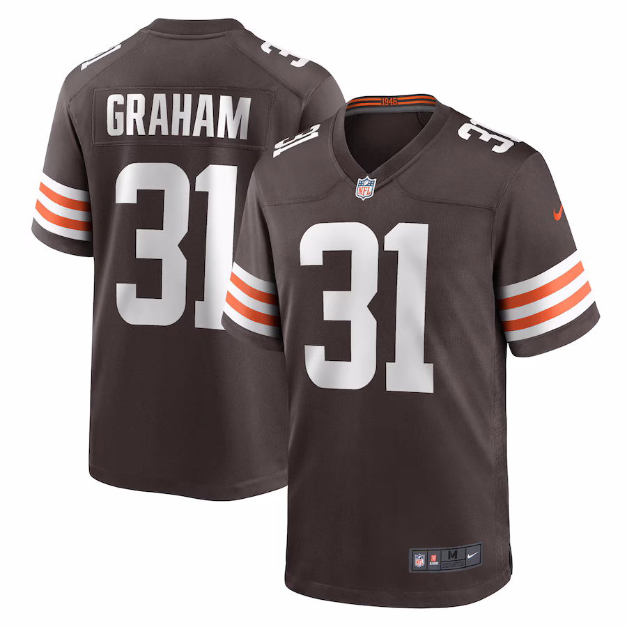 Men's Cleveland Browns Thomas Graham Jr. Nike  Brown Team Game Jersey