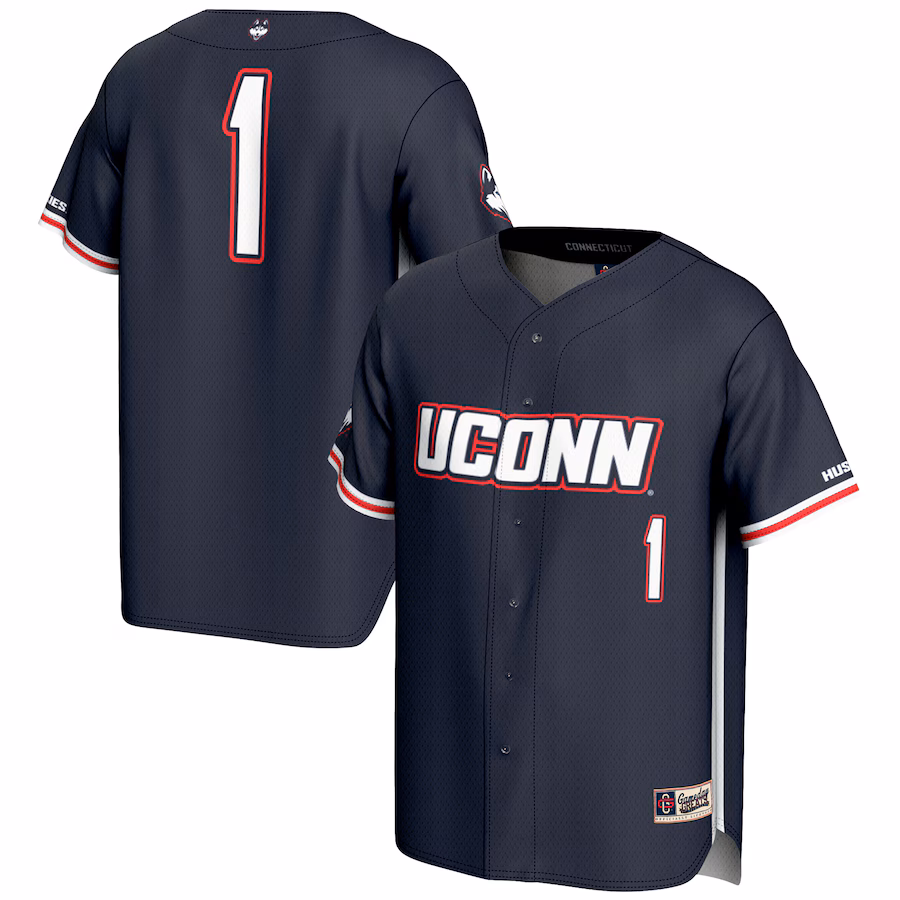 Youth GameDay Greats #1 Navy UConn Huskies Lightweight Baseball Jersey