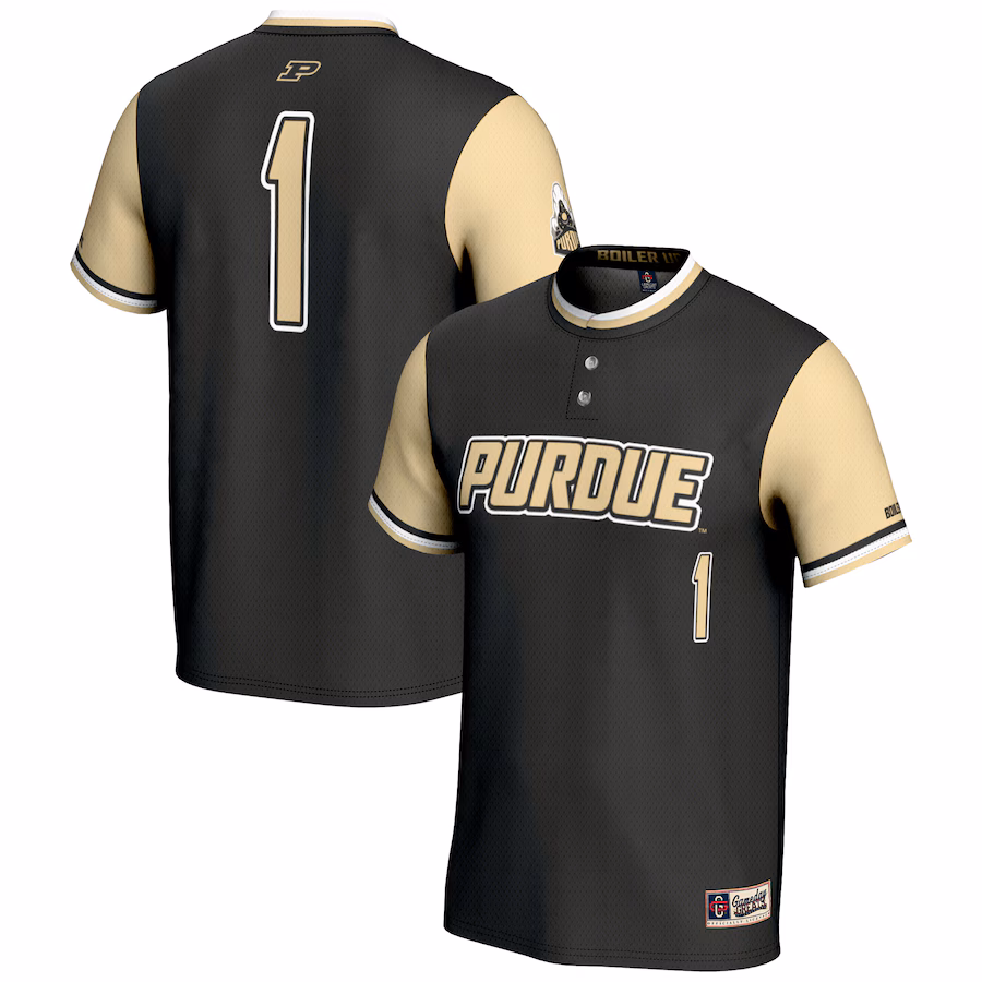 GameDay Greats #1 Gold Purdue Boilermakers Lightweight Softball Jersey