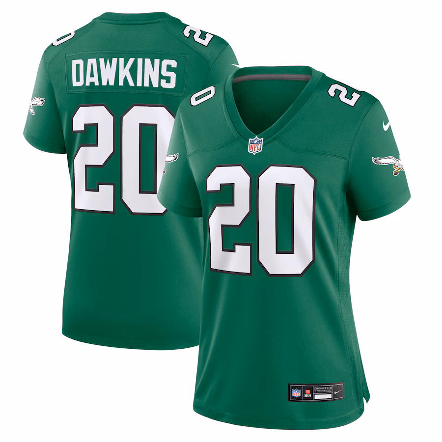 Women's Philadelphia Eagles Brian Dawkins Nike Kelly Green Alternate Game Jersey