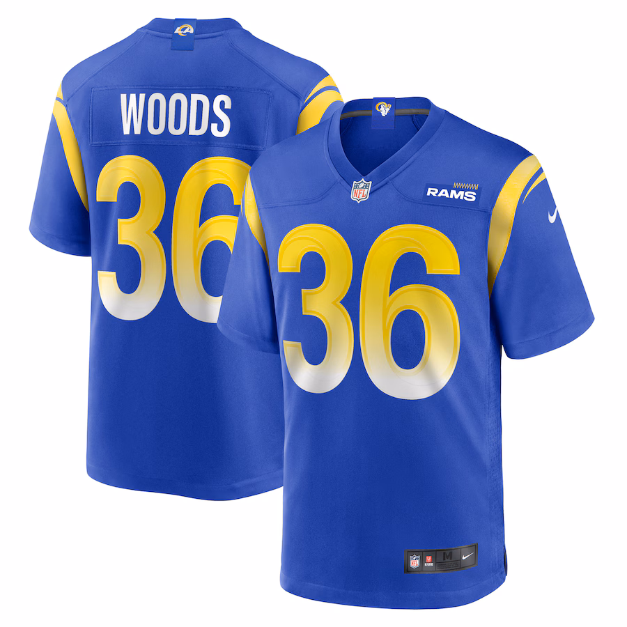 Men's Los Angeles Rams Charles Woods Nike  Royal Game Jersey