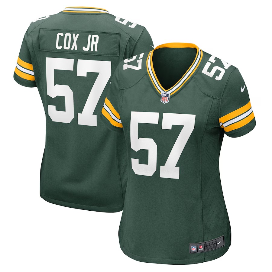 Women's Green Bay Packers Brenton Cox Jr. Nike Green Game Jersey