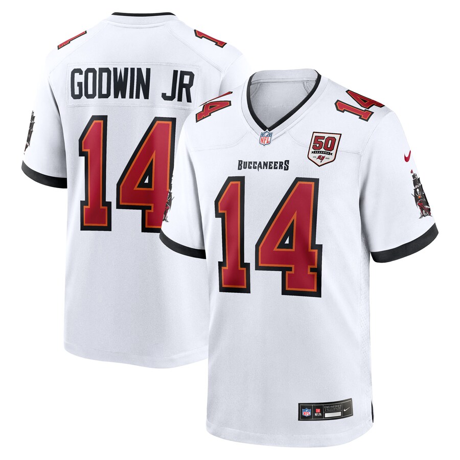 Men's Tampa Bay Buccaneers Chris Godwin Jr. Nike White 50th Season White Game Jersey