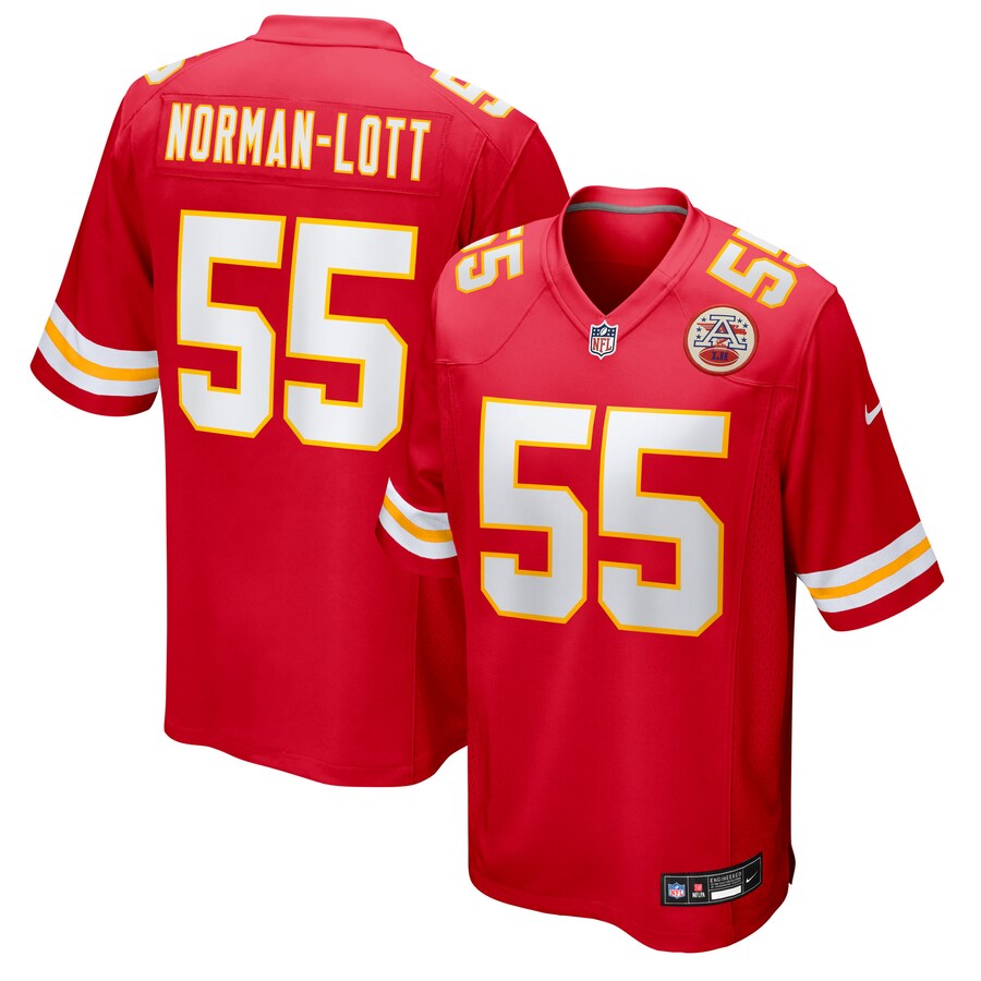 Men's Kansas City Chiefs Omarr Norman-Lott Nike Red Team Game Jersey