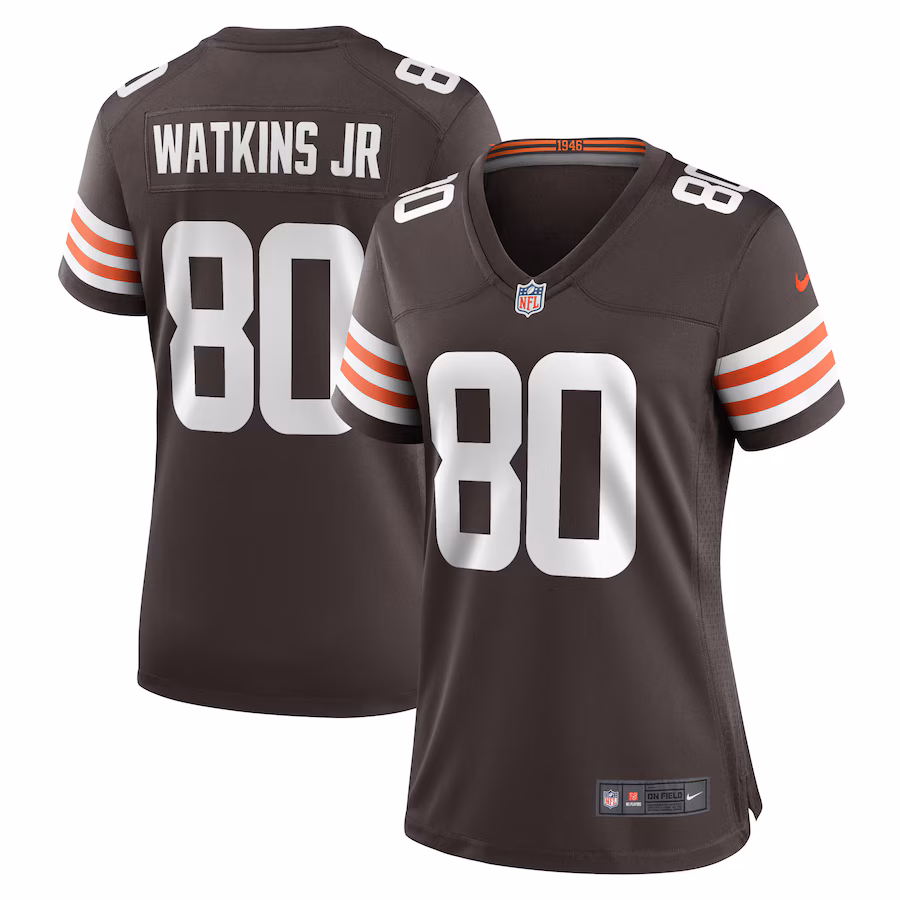 Women's Cleveland Browns Austin Watkins Jr. Nike  Brown Team Game Jersey