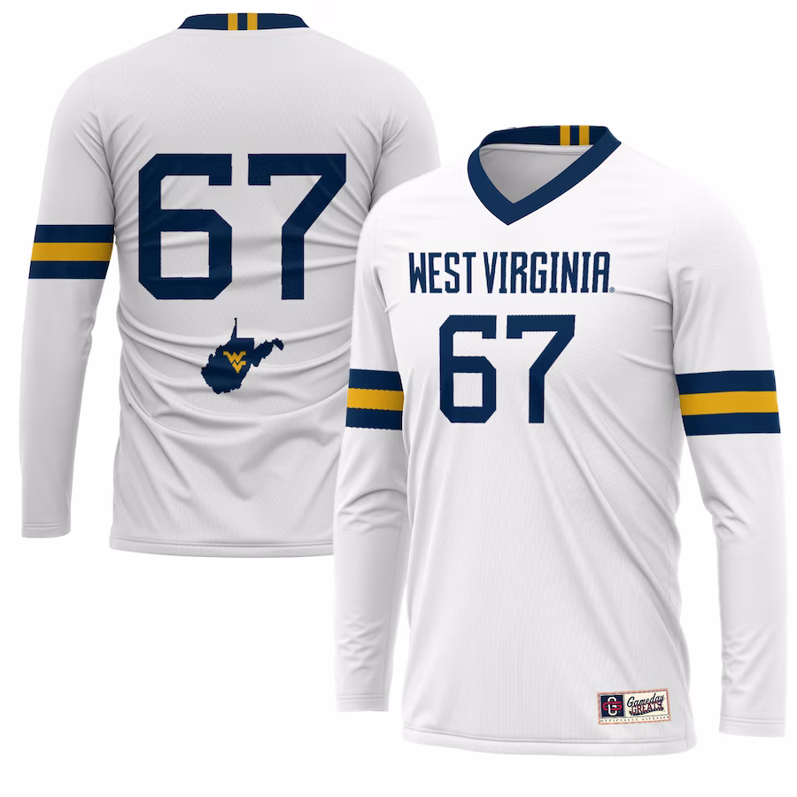 #67 West Virginia Mountaineers GameDay Greats Youth Lightweight Women's Volleyball Jersey - White