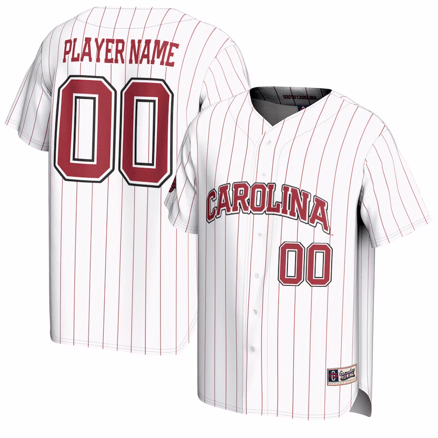 South Carolina Gamecocks GameDay Greats Youth NIL Pick-A-Player Baseball Lightweight Jersey - White