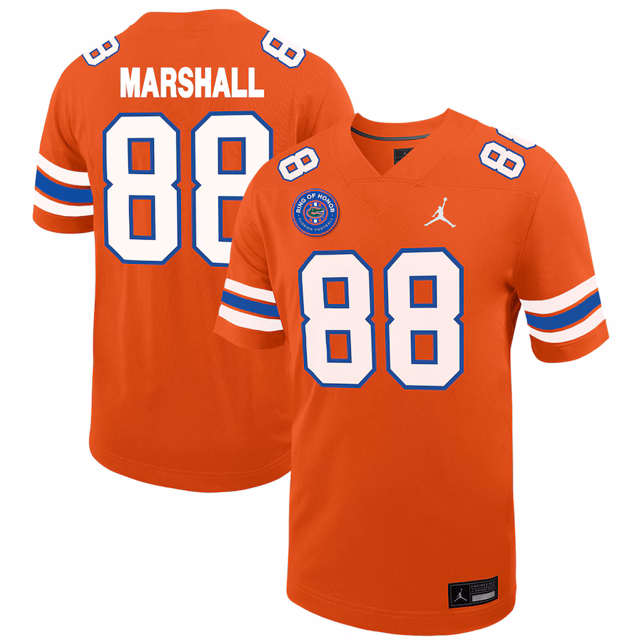 Men's Jordan Brand Wilber Marshall Orange Florida Gators Ring of Honor Untouchable Replica Jersey