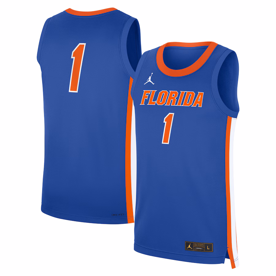 Men's Jordan Brand Royal Florida Gators Road Replica Basketball Jersey