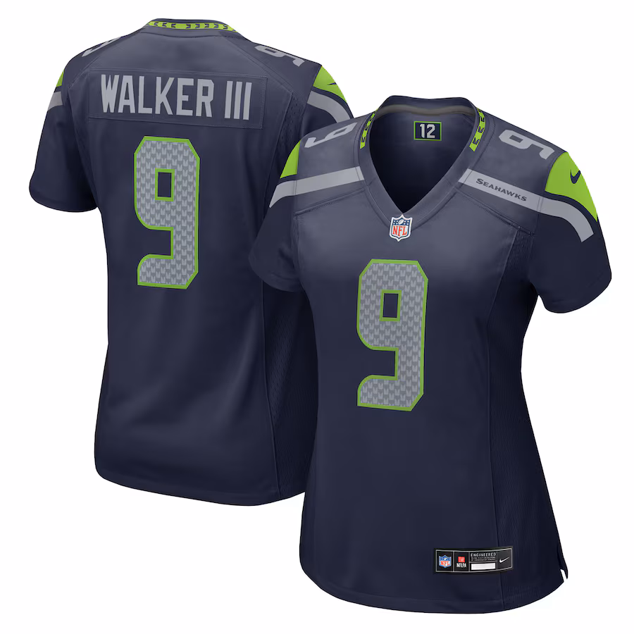 Women's Seattle Seahawks Kenneth Walker III Nike College Navy Team Game Jersey