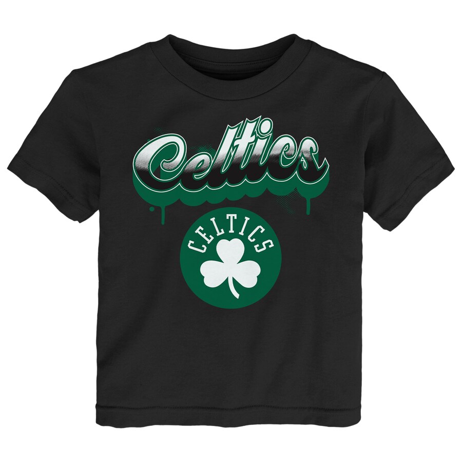 Youth Boston Celtics  Black Bubbly Script T-Shirt