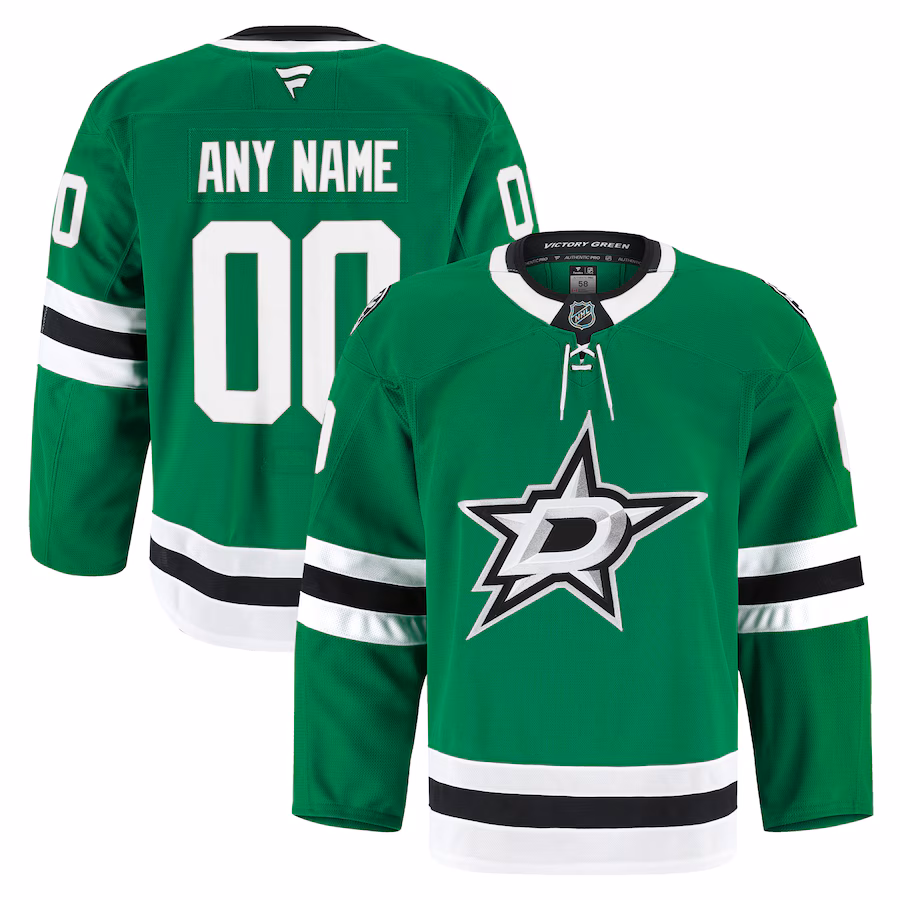 Men's Dallas Stars Fanatics Kelly Green Home Authentic Pro Custom Jersey