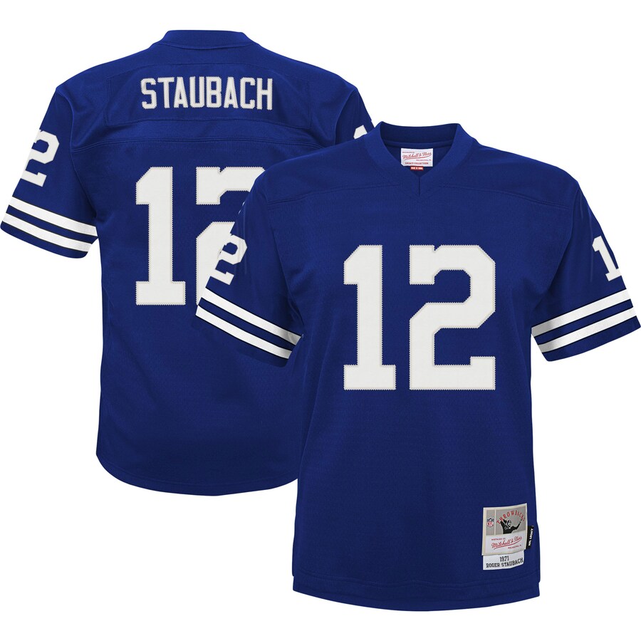 Youth Dallas Cowboys Roger Staubach Mitchell & Ness Royal Retired Player Legacy Jersey
