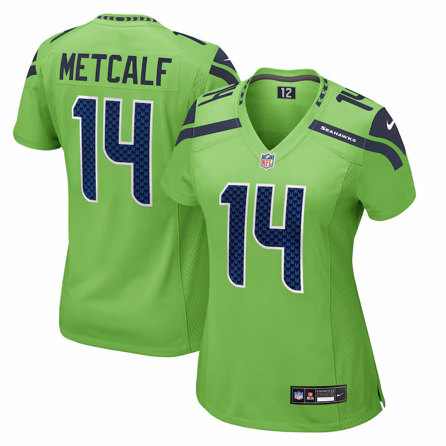 Women's Seattle Seahawks DK Metcalf Nike Neon Green  Game Jersey