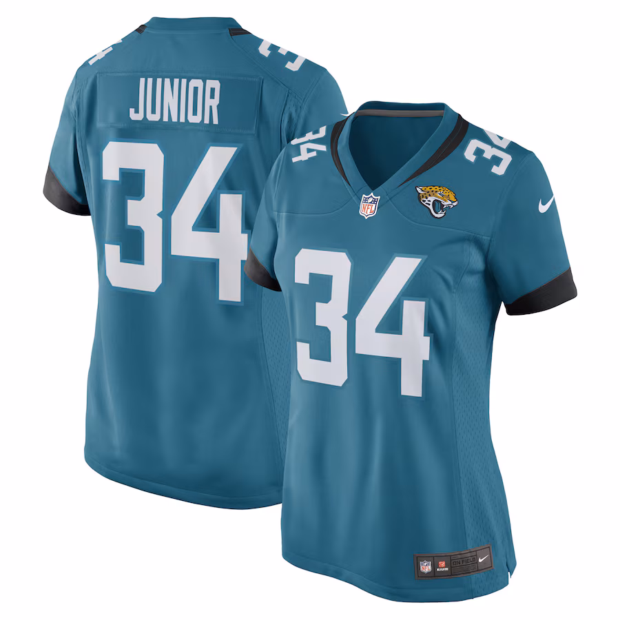 Women's Gregory Junior Jacksonville Jaguars Nike Teal Game Player Jersey