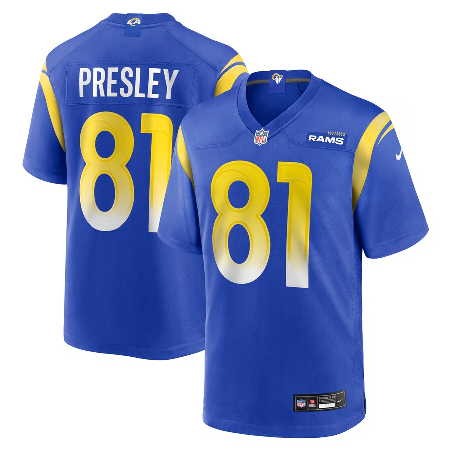 Men's Los Angeles Rams Brennan Presley Nike Royal Team Game Jersey