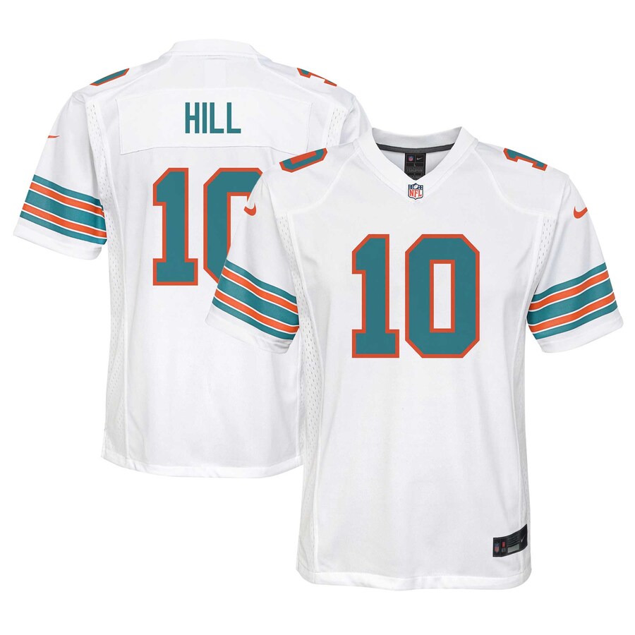 Youth Miami Dolphins Tyreek Hill Nike White Alternate Player Game Jersey